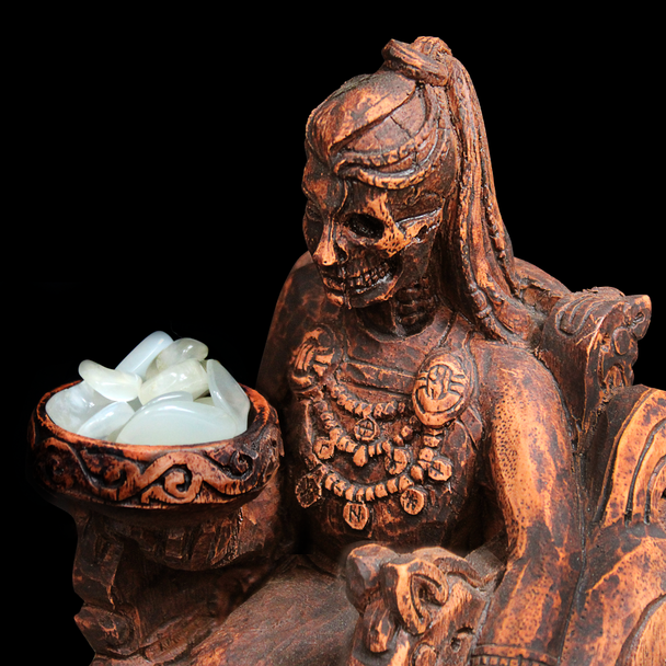 Hel Goddess Offering Bowl Statue, Norse Pagan, Samhain decoration, witch decor, Wiccan Altar Tool Supply