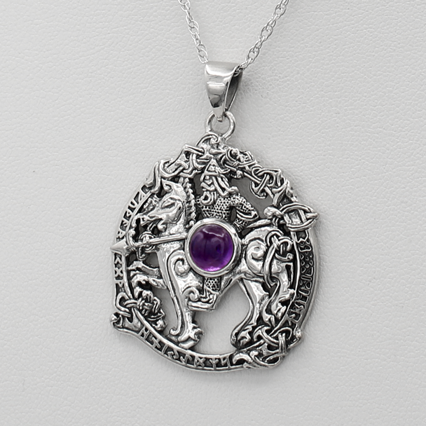 Sterling Silver Odin Sleipnir Necklace | Norse Pagan Necklace | Pagan Jewelry | Norse Wicca Pendant | Heathen Adornment