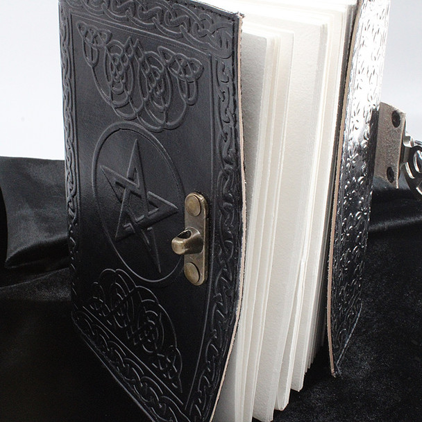 Book of Shadows - Black Pentacle - Wiccan Book | Altar Tools & Supplies | Black Pentacle Grimoire | Sacred Wiccan Book | Spell Books | Ritual Book | Book of Spells