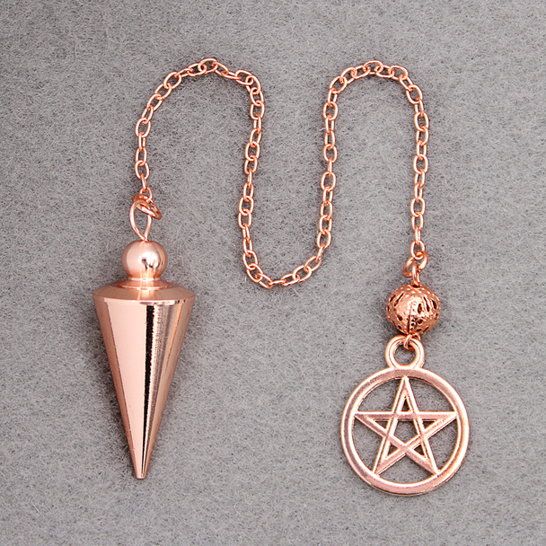 Rose Gold Pentacle Pendulum & Witchcraft Starter Kit: with board and instructions | witchcraft supplies  | pagan altar tools | wiccan gifts | spiritual supplies with gift box
