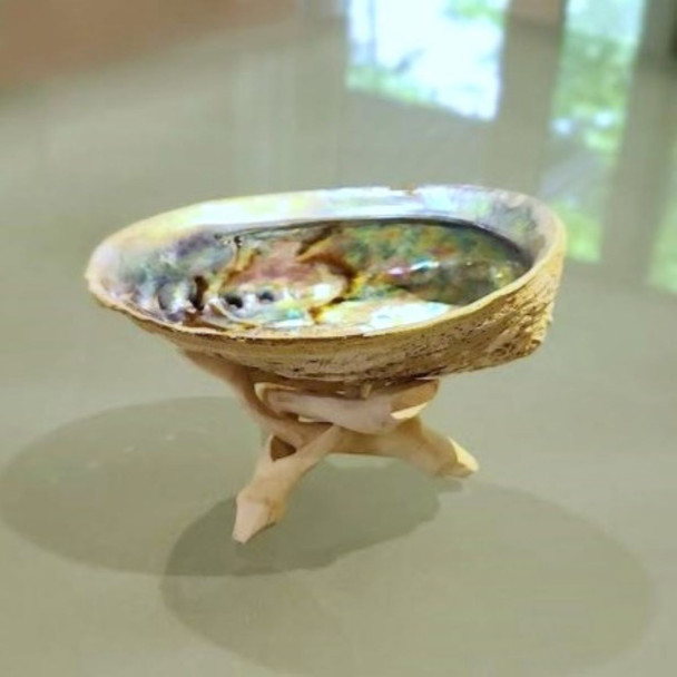 Sacred Abalone Shell Incense Holder & Stand - Wiccan & Pagan Smudging Supplies witchy gifts