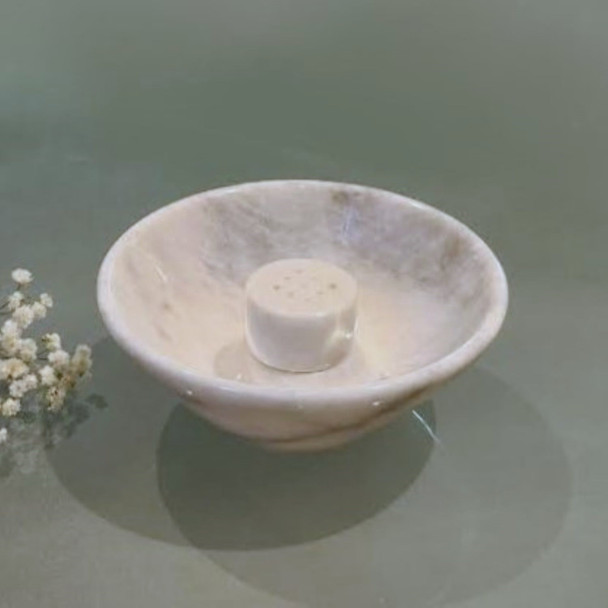 White Marble Incense Burner wiccan, pagan, witchcraft, witch, metaphysical, new age, online store, occult, ritual and esoteric supplies