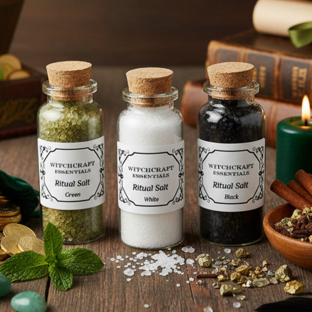 Witches Salts - Ritual Salts - Witchcraft Kit - Witchy Magic Set - Prosperity Spells Witches Salts - Ritual Salts - Witchcraft Kit - Witchy Magic Set - Prosperity Spells