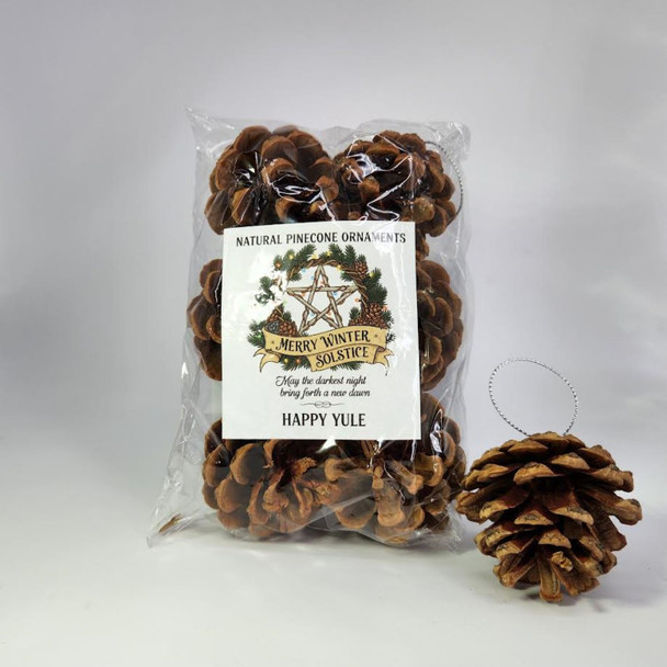 Natural Witchy Pinecone Yule Ornaments | Yule Gift | Wicca Gift | Pagan Gift | Witch Gift Idea | Wiccan Pagan Present | Handcrafted Witch Store Supplies