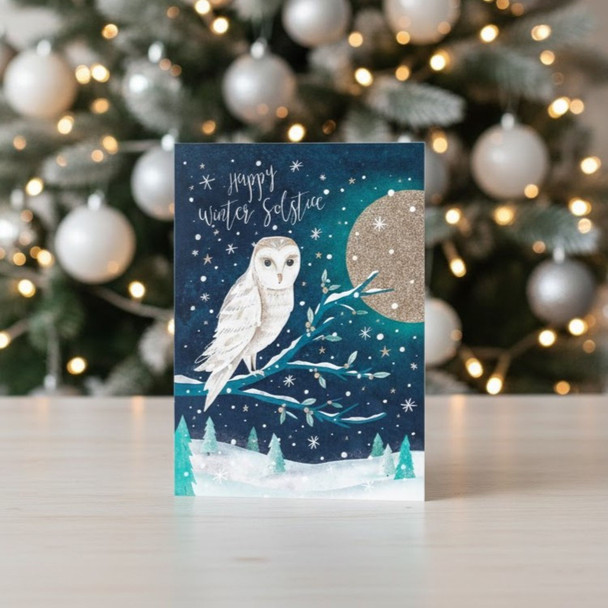 Owl Winter Solstice Greeting Card | Pagan Yule Gift | Yule Present Idea | Witchy Altar Decor | Wicca Store Supplies Owl Winter Solstice Greeting Card | Pagan Yule Gift | Yule Present Idea | Witchy Altar Decor | Wicca Store Supplies