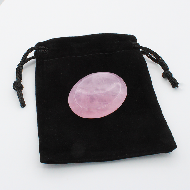 Ritual Supplies - Love Spell Supplies - Rose Quartz Worry Stone Wiccan Healing Crystal Witchcraft Supplies Pagan Altar Tools Crystal for Witches Rituals & Spellwork