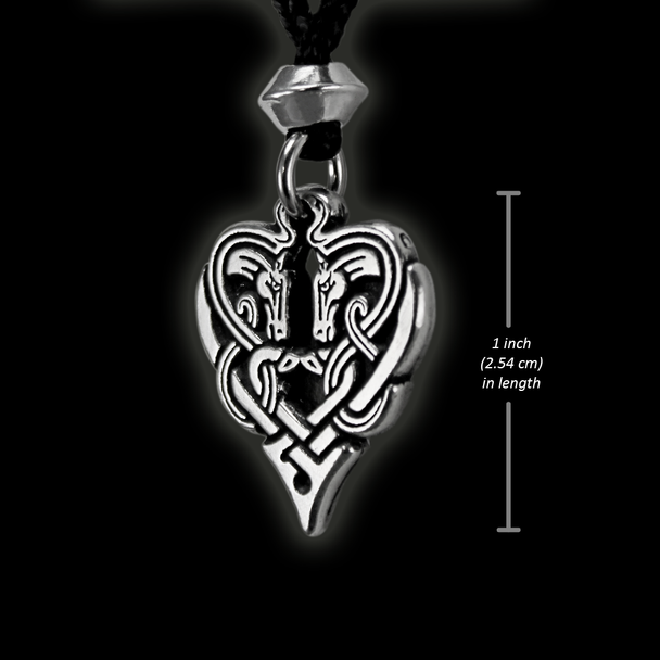 Horse Heart of Destiny Necklace Celtic Pendant Jewelry