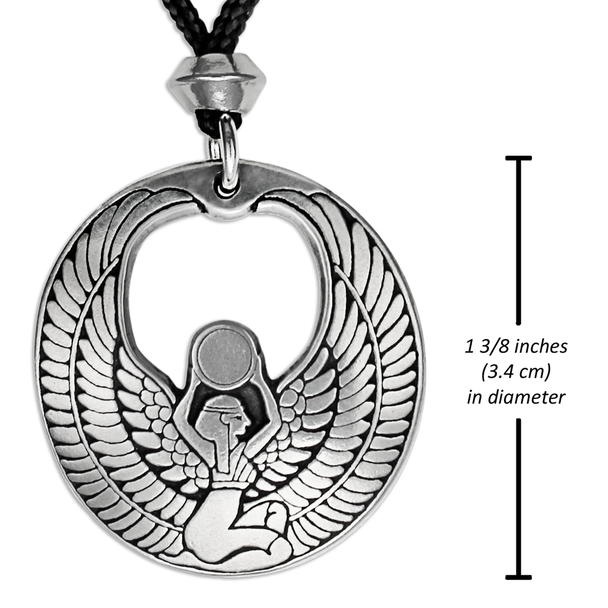 Isis Egyptian Goddess of Magic Pewter Pendant Necklace