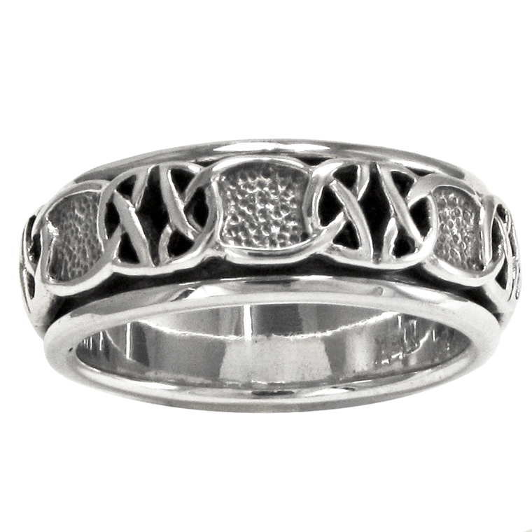 Silver Celtic Knot Spinner Worry Ring