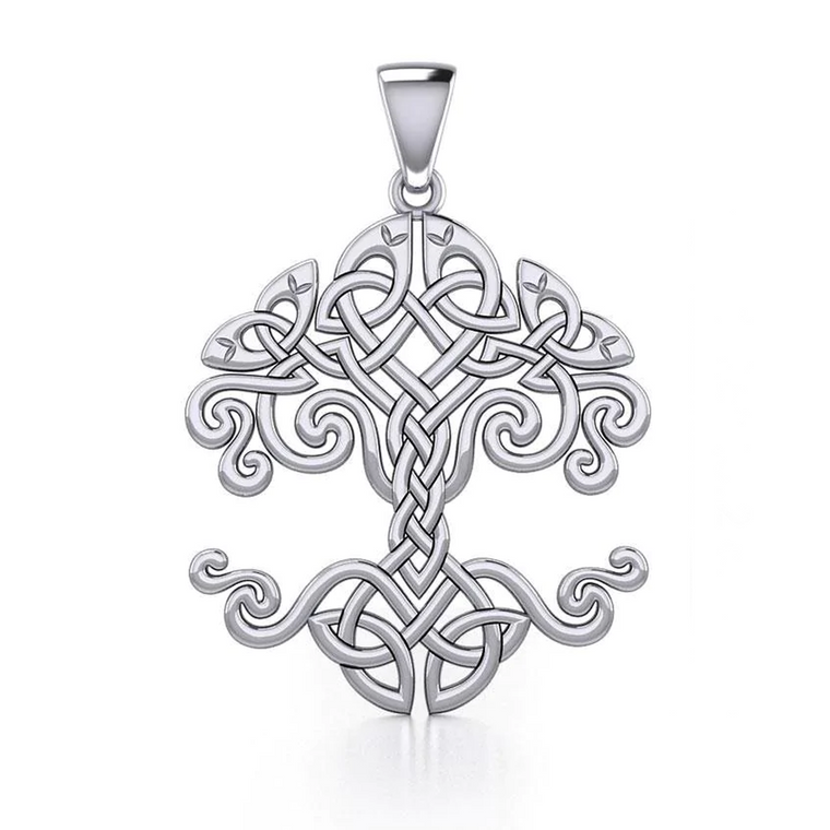 Sterling Silver Celtic Knotwork Tree of Life Pendant