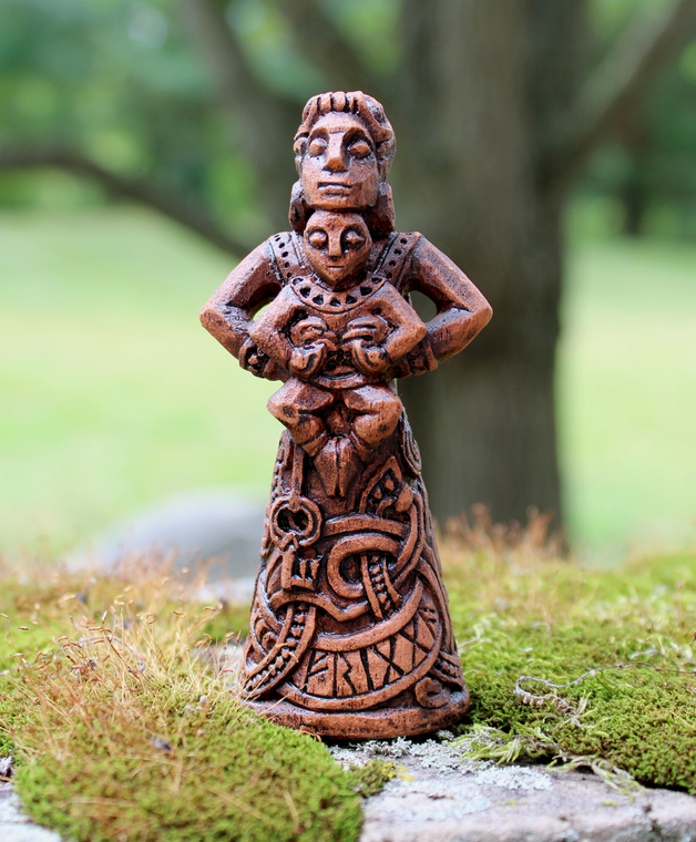 Frigga Norse Déesse De L'amour Et Mariage Statue Figurine En Bronze Coulé à Froid