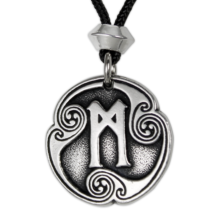 Mannaz Rune Pendant Jewelry