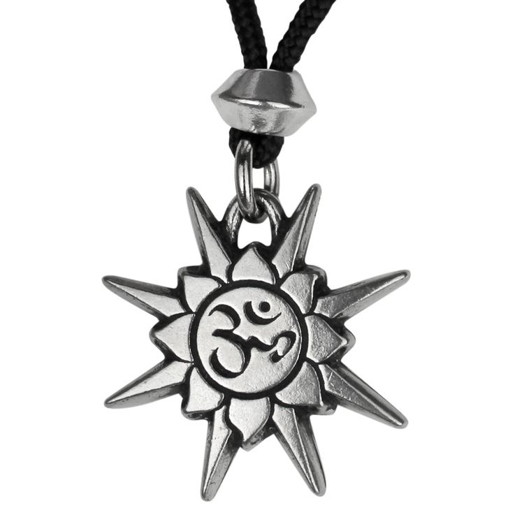 Pewter Jewel in the Lotus Necklace