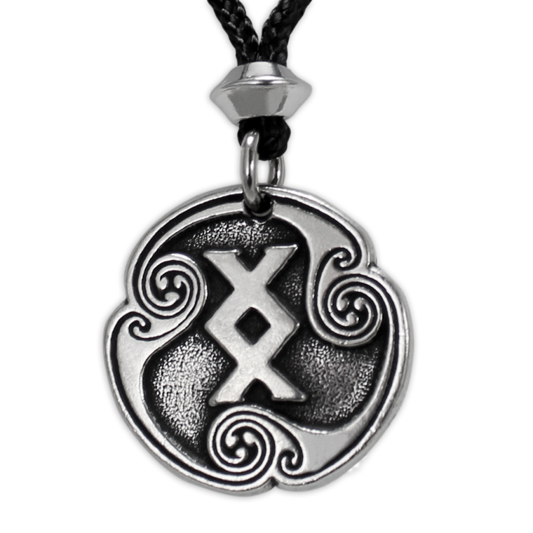 Ingwaz Rune Pendant of Completion Talisman Inguz Necklace Norse Jewelry