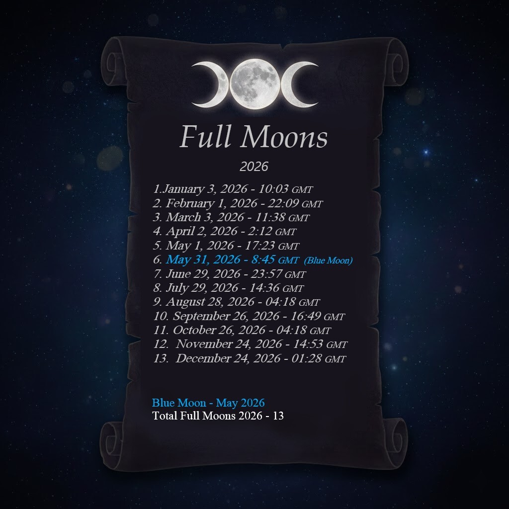 Full moon dates of 2006 gmt with triple goddess symbol