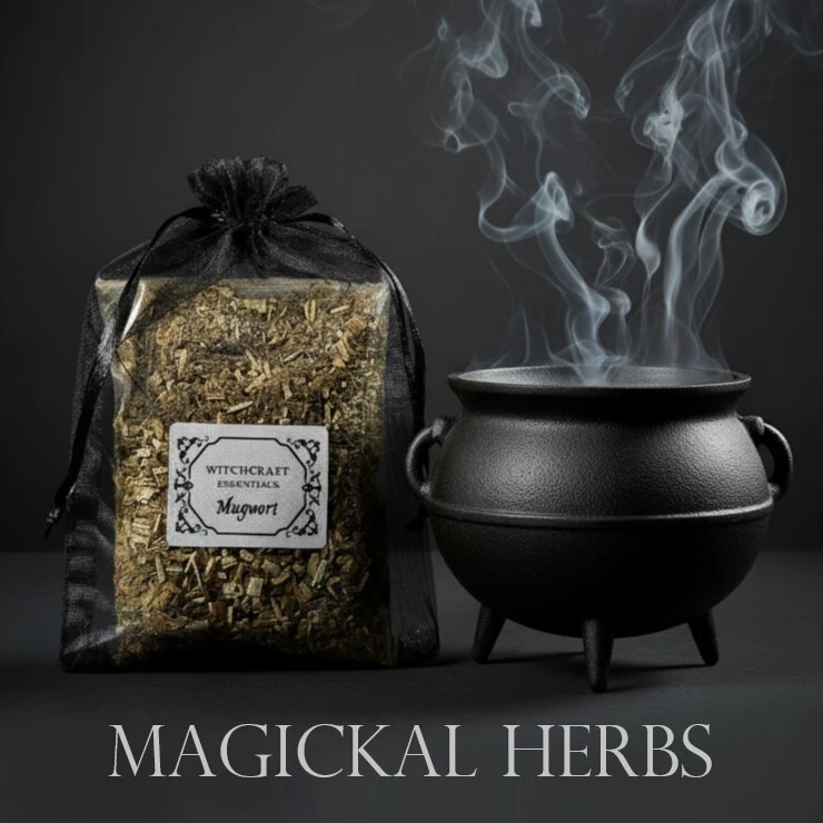 Bulk Herbs & Apothecary Supplies — Spell Ingredients, Plant Materials. Ritual Sachets & Witchcraft Supplies  Stock your apothecary and feed your craft. Moonlight Mysteries is the top shop to buy herbs for green witchcraft, kitchen witch practice, druid ritual, Wiccan ceremony, and pagan tradition. Our hand packed, ethically sourced herb collection features witches' favorites like organic mugwort, lavender, and vervain — alongside a full spectrum of spell ingredients drawn from centuries of traditional craft. Build your own set of three or choose from our curated apothecary gift sets, each assembled with intention and care. Tuck them into ritual sachets, use them for Tinctures & Salves, dress your altar supplies, or fold them into your spellwork — every herb is a living ingredient ready to consecrate to your practice. Whether you're a spiritual seeker, a seasoned kitchen witch, or a green witchcraft devotee, our witchcraft supplies, wiccan supplies, witch supplies, and pagan supplies are sourced to meet your practice where it is. Browse our pagan shop, wiccan shop, witch store, and witchcraft store — all under one roof at Moonlight Mysteries, your favorite online metaphysical witch store and apothecary for the path less ordinary. Shop now!