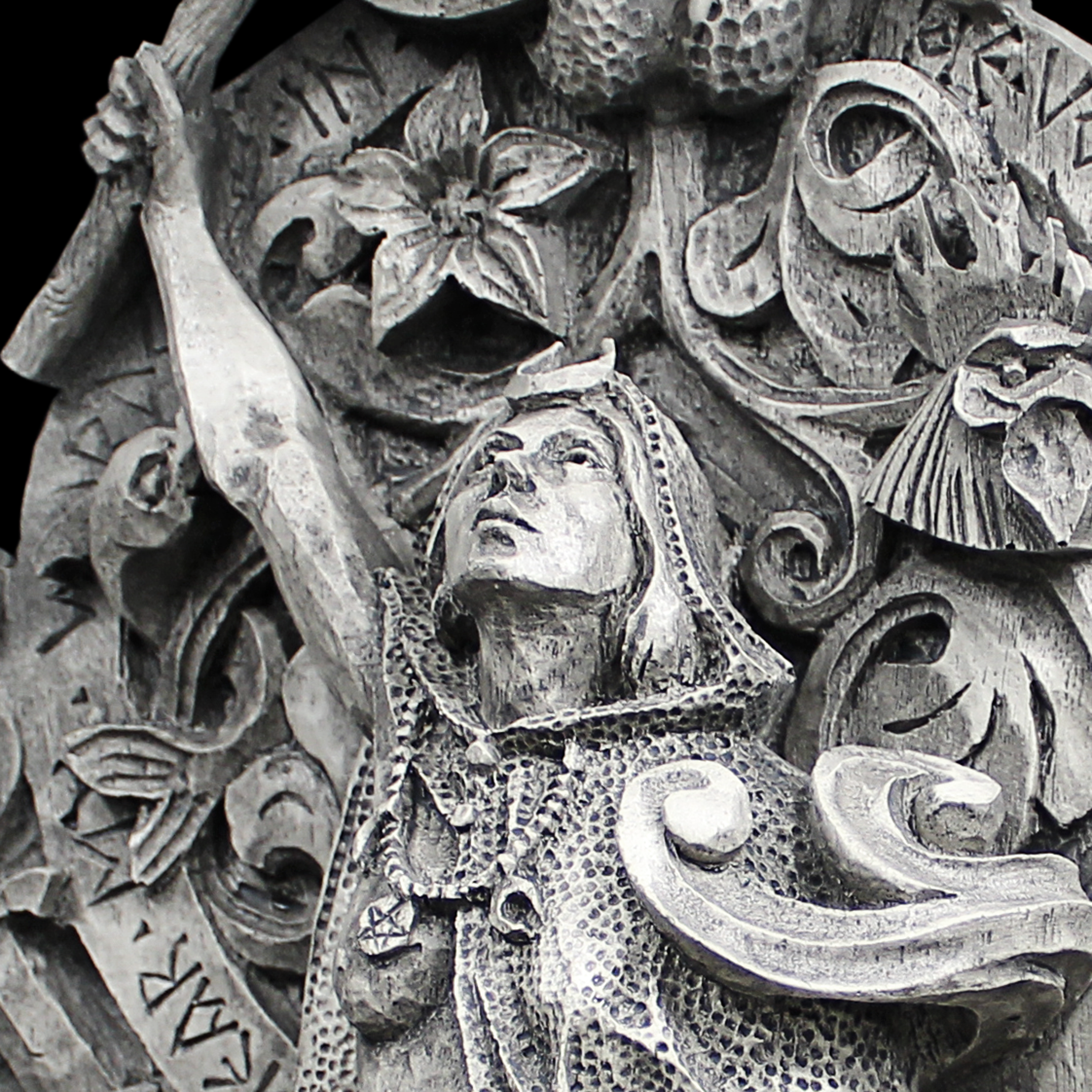 Sacred Altar Statuary & Ritual Tools PAGAN DEITY STATUES | WICCAN ALTAR FIGURES | ARTISAN SCULPTURES Elevate your ritual space with our authentic Altar Statuary, the spiritual heart of our online occult store. Our collection features meticulously designed Pagan deity statues created to anchor your energy and honor the Old Ways. As a premier destination for Witchcraft supplies, we specialize in high-quality resin statuary featuring hand-applied wood and stone finishes. This unique process ensures each figure captures the timeless aesthetic of ancient carvings with a heavy, durable feel. Whether you are building a Wiccan altar kit, deepening your magic with sacred altar tools, or seeking a ritual dagger to pair with your icons, our figures provide an heirloom-quality presence for your home temple. Shop by Divine Energy & Pantheon The Celtic & Gaelic Traditions Invoke the skills of Lugh, the sovereignty of The Morrigan, and the healing flame of Brigid. Our Rhiannon statues and Cernunnos figures are designed with traditional symbolism to help you connect with the wild landscape and ancient Irish and Welsh lore. These pieces serve as the perfect focal point when using your bolines for herbal harvesting or setting your Witch spell ingredients. Lugh Altar Statue: A stone-finish depiction of the "Shining One," perfect for mastery and skill. Brigid Goddess Statue: Honors the keeper of the hearth, forge, and well. The Norse Aesir & Vanir  Bring the strength of the North to your altar with Thor’s protection, Freya’s love, and Frigga’s wisdom. For those walking the path of shadows and transitions, we offer sacred icons of Hel. These occult items are crafted to withstand a lifetime of ritual use. Thor Hammer Statue: A rugged wood-finish statue featuring battle scenes and protective runes. Freya Goddess Statue: Depicts the leader of the Valkyries with her hawk-wing cloak and Brisingamen.  Hel Underworld Statue: A dual-natured oak-finish figure representing life, death, and balance.  The Dark Feminine & Lunar Cycles Harness the untamed power of Lilith or the rhythmic wisdom of our Lunar Goddess. These pieces are essential Witchy supplies for moon rituals, shadow work, and reclaiming personal sovereignty. Pair these statues with our black handled knives to direct your will and manifest a life of intention. Lilith Ancient Goddess Statue: A stone-finish icon of independence and primal feminine power. Triple Goddess Lunar Statue: The classic Maiden, Mother, and Crone representation for Wiccan practitioners. Why the Right Statuary Matters In the craft, a statue is more than decoration; it is a ritual tool that helps you direct your inner power. By surrounding your ritual daggers and athames with the presence of the divine, you create a cohesive sacred space that vibrates with intention.