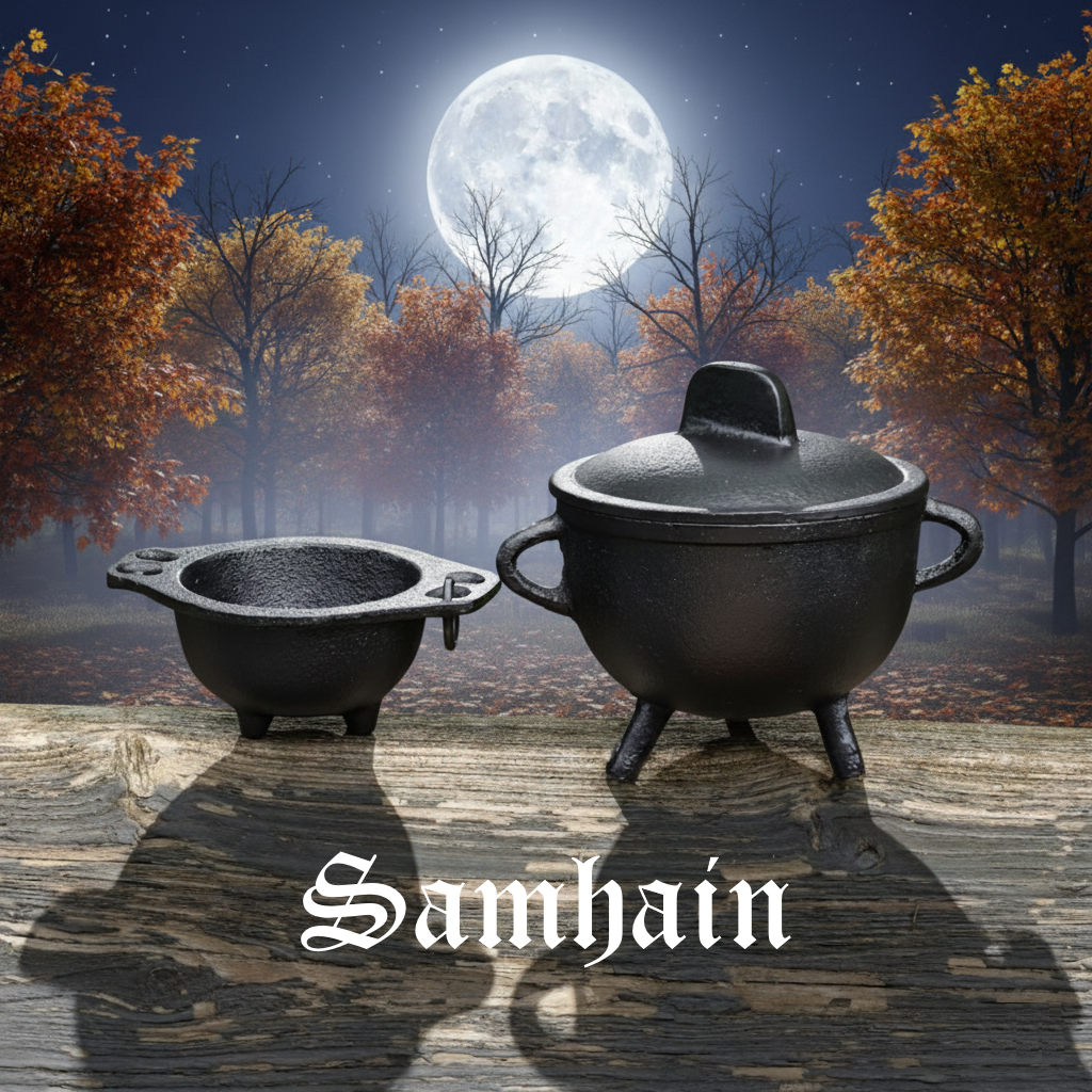Embrace the mystery of Samhain! As the Wheel of the Year turns, the veil thins, bringing forth a time for introspection, shadow work, and remembrance. Get ready to celebrate this blessed Wiccan and Pagan holiday on October 31st, 2025. The Moonlight Mysteries witch store is your premier destination for all your spiritual, magickal, and ritual samhain supplies. Find Wiccan altar tools & Witchcraft spell supplies within. Whether you're honoring your ancestors, connecting with the season's energies, or deepening your craft, we have everything you need. Shop The Samhain Collection now to prepare for your rituals.