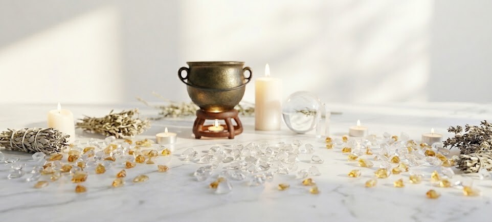 Healing Crystals & Gemstones for Witchcraft and Metaphysical Practice  Explore our collection of healing crystals and ritual stones for Wiccan, Pagan, and occult traditions. Our metaphysical crystals are perfect for crystal healing, spell work, and crystal magic—from Wiccan crystals for altar work to Pagan crystals for nature rituals. Whether you're seeking gemstones for witchcraft, protection, manifestation, or chakra balancing, our occult gemstones and ritual stones bring earth's ancient energy to your practice.  Connect with the earth. Amplify your magic. Transform your energy.