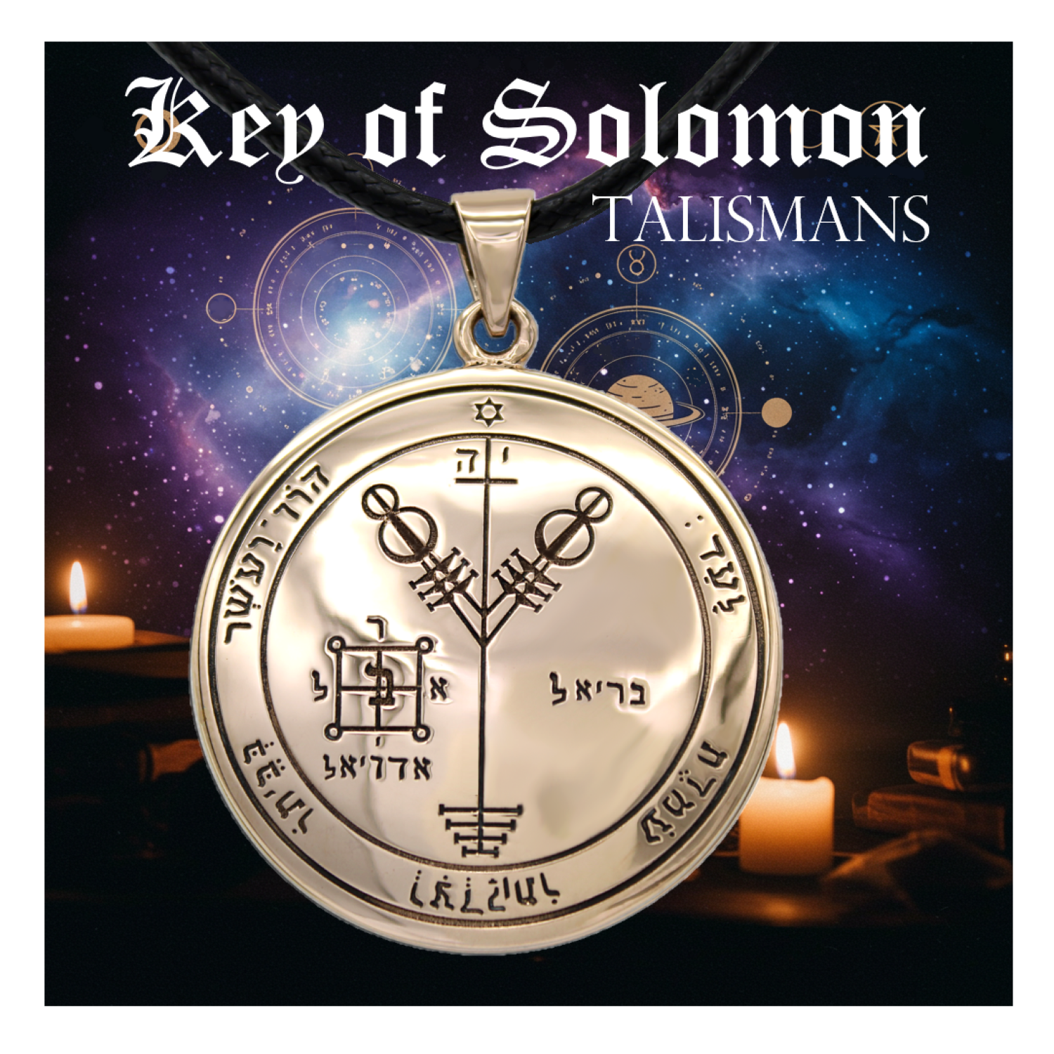 Unlock the ancient wisdom and power of the celestial with our Key of Solomon Talismans. Each piece in our collection, from Solomon's Seal Talisman Necklaces to Protective Sigil Pendants, is a beacon of esoteric knowledge. Woven with the potent magic of the occult, these talismans are more than just jewelry—they are a link to the profound sigils and pentacles of Solomon. Adorn yourself with these powerful symbols and feel the protective and empowering energies resonate with your inner witch. Perfect for those who walk the magical path, our Key of Solomon collection is a must-have for any witch's cabinet.