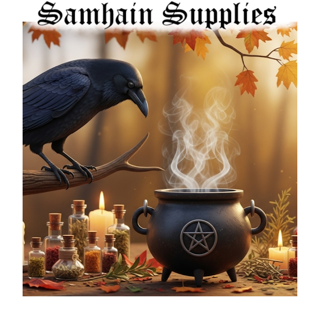 Shop Samhain Supplies! Samhain is the most powerful sabbat on the Wheel of the Year — the final harvest, the thinning of the veil, the night when the ancestors walk close and the magic runs deep. At Moonlight Mysteries, our Samhain supplies and Witch's Halloween collection is built for practitioners who honor October 31st as the sacred new year it truly is.  Browse Samhain ritual candles in black, orange, and deep purple, divination supplies for scrying and tarot work when the veil is thinnest, ancestor altar tools, Samhain incense blends of frankincense, mugwort, and copal, and witchcraft supplies chosen for the dark half of the year. Whether you're setting an ancestor altar, performing a Samhain ritual, or simply honoring the night with intention — you'll find everything here.  The veil is thinning. Your altar is waiting.