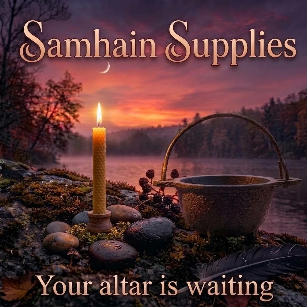 Shop witchy Samhain Supplies and halloween gifts! Witchcraft Sabbat supplies for your wiccan pagan practice.