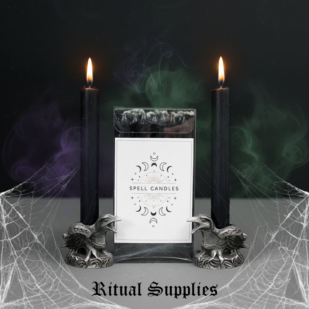 Spellbound Essentials for Your Craft. Discover the finest magickal items, spell candles, ritual supplies, and powerful tools at our online witch shop. Immerse yourself in a world of Witchy Vibes with our curated collection of esoteric and occult items, including unique amulets, powerful talismans, spell ingredients, and essential magical supplies. We offer everything you need to deepen your practice, from Tarot cards for beginners to vibrant healing crystals and pendulums for intention setting and manifestation. You'll also find potent herbs for spellcasting, cleansing sage wands, and our carefully assembled spell kits and sets. Explore our selection of spell candles in every color, including black ritual candles, each ready for your spellwork. Whether you're a beginner or an experienced practitioner, our collection supports every stage of your journey, including the deep, transformative practice of Shadow Work. Find all your Paganism and Spiritualism essentials in one place, perfect for anyone cultivating a personal Witchcore style.