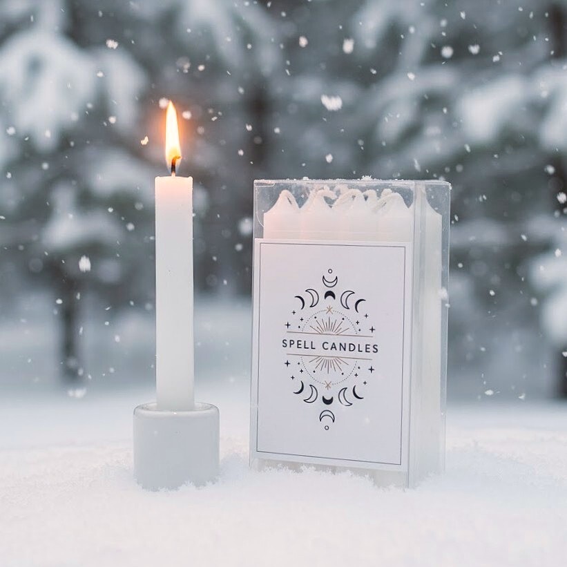 Witchcraft Spell Candles for Yule and the Winter Solstice