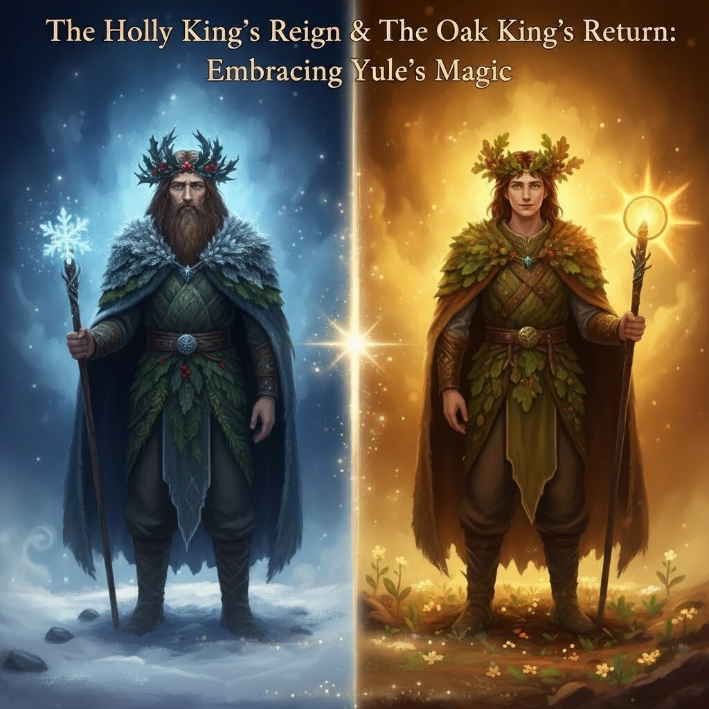 Dive into the magic of the Winter Solstice with our new blog post! Discover the ancient pagan myth of the Holly King's reign and the Oak King's return. Learn how this epic tale of light and darkness connects to your Wiccan and witchcraft practice and enhances your Yule celebrations. Find the perfect witch supplies and wiccan supplies in our witch store to honor this sacred turning of the wheel. Read more at our pagan stores, Witch Shop blog!