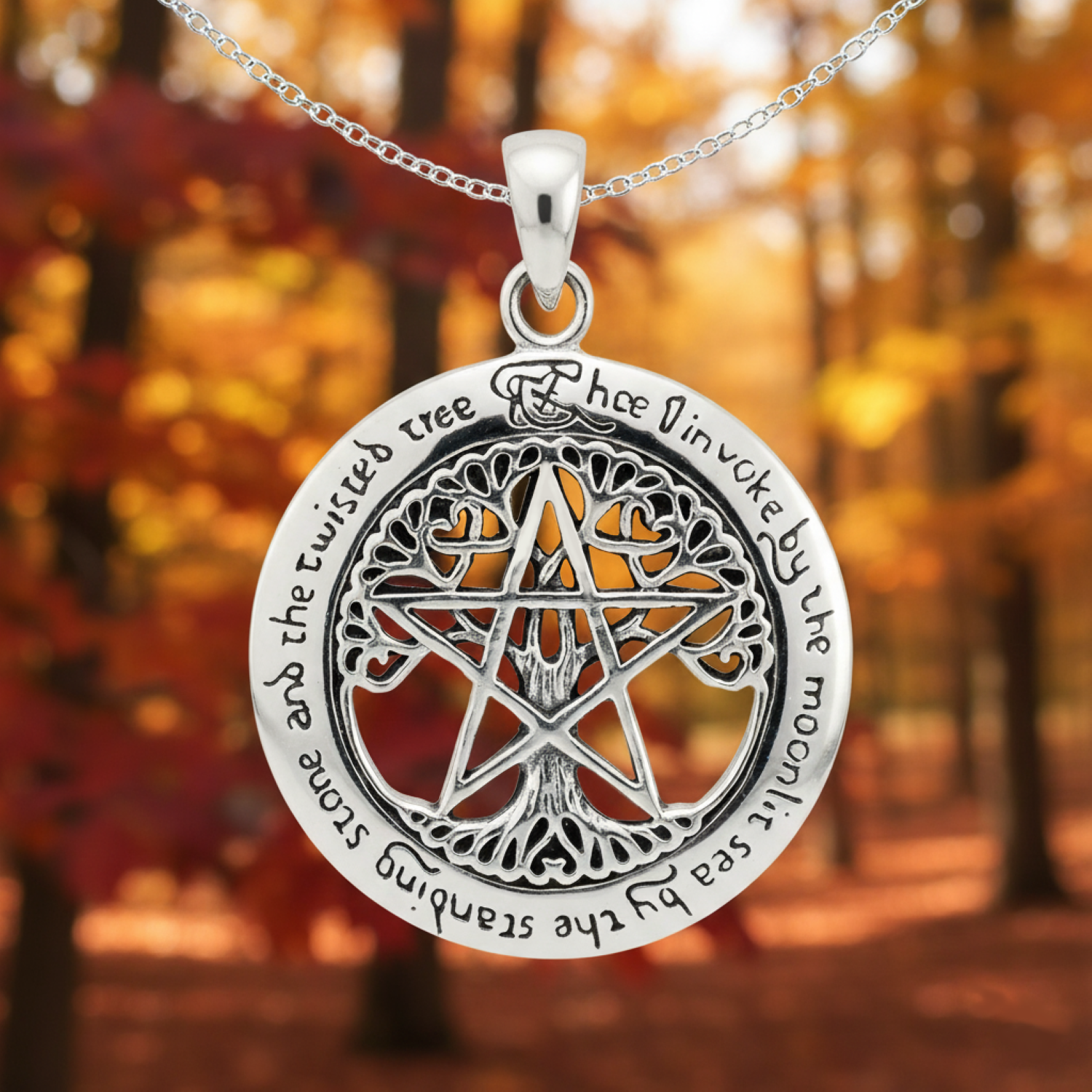 Find your perfect piece of Wiccan jewelry and Pagan adornments. Our curated collection offers a wide selection of Witchy and Occult items designed to connect you with your practice.  Whether you're looking for a powerful Pentacle or Pentagram necklace, a meaningful Tree of Life pendant, or a protective Altar and Ritual piece, each item is designed with intention. Explore our Handmade Sterling Silver jewelry and Witchcraft tools, perfect for enhancing your personal power, style and craft. Discover the Spiritual and Celtic jewelry that speaks to you. Find the perfect piece of Protection Jewelry to wear daily or to add to your mystical collection.