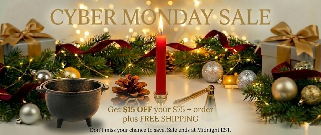Free shipping on Yule gifts & Yule ritual supplies your trusted and dedicated online Witch store! Enjoy complimentary delivery on a wide selection of witchcraft supplies, Wiccan supplies and Pagan supplies, from enchanting Pagan jewelry & mystical adornments, to apothecary herbs for rituals and spellwork. We offer Wicca altar tools for the upcoming Yule sabbat and spellbound spell candles and unique wiccan gifts and spiritual gift ideas. Discover our ever popular esoteric talismans, spell jars sets, tarot card decks and witchy gifts like; occult wall decor, and protective witches knot amulet necklaces and metaphysical healing crystals and gemstones, alongside our new age treasures! At Moonlight Mysteries we are committed to bringing you only the very best online witchcraft store items! Shop our yule ritual supplies and enjoy free shipping on us! Experience our occult store & witchy shop, where all things are magical!
