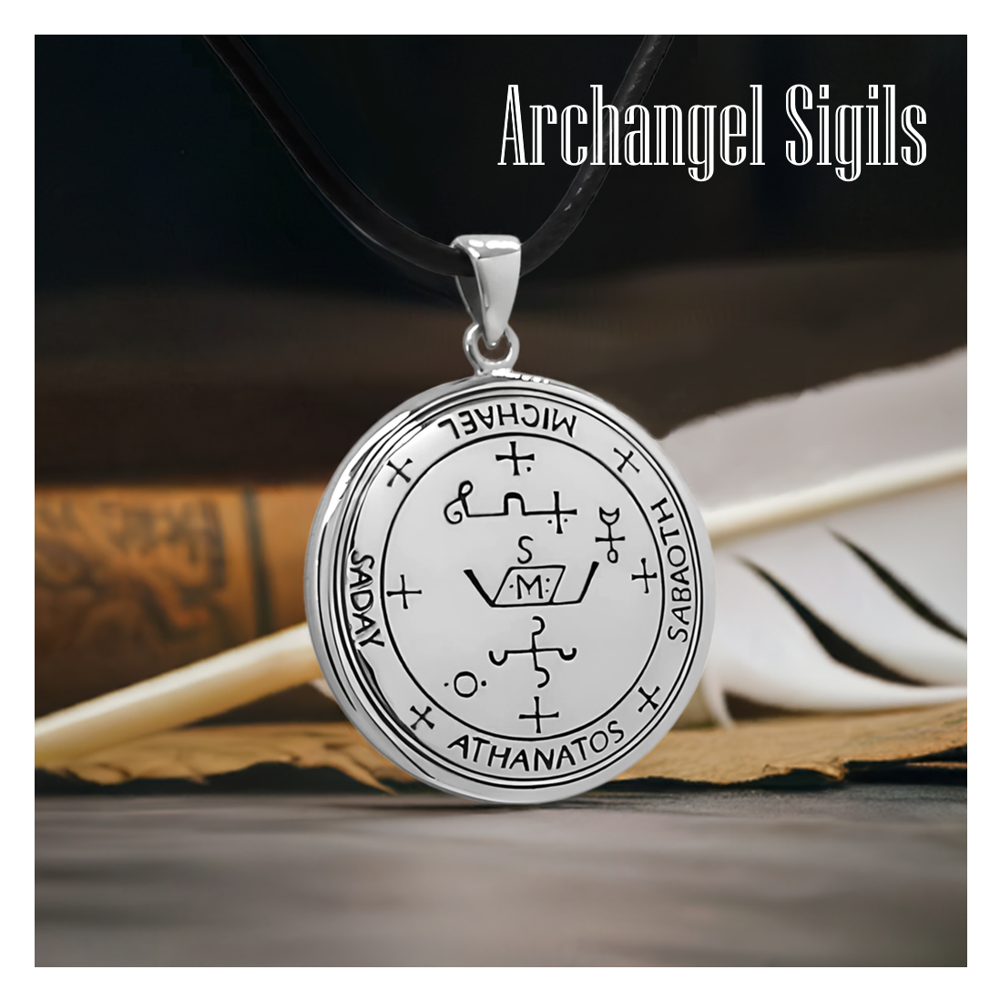 Infuse your magical practice with the divine power of the archangels. Our Archangel Talisman Sigil Necklaces are more than just jewelry; they are conduits of powerful angelic energy, offering profound protection and guidance. Featuring the sacred sigils of Michael, Raphael, Gabriel, and Uriel, each pendant is a key to connecting with these celestial beings. Whether you seek courage, healing, wisdom, or illumination, these Angelic Protection Pendants are crafted to resonate with your soul's purpose. Perfect for any witch, these esoteric and occult treasures are a must-have for your witchy collection, bridging the earthly and the ethereal. Shop our witch store and find the magick within. 