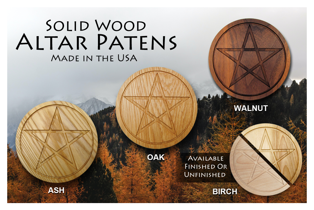 Solid Wood Altar Pentacle Patens