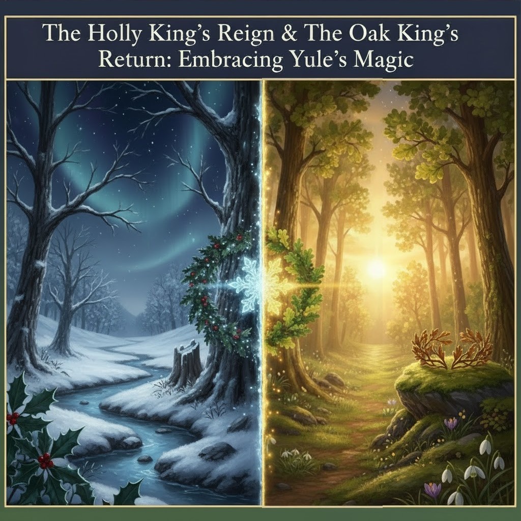 Dive into the magic of the Winter Solstice with our new blog post! Discover the ancient pagan myth of the Holly King's reign and the Oak King's return. Learn how this epic tale of light and darkness connects to your Wiccan and witchcraft practice and enhances your Yule celebrations. Find the perfect witch supplies and wiccan supplies in our witch store to honor this sacred turning of the wheel. Read more at our pagan stores, Witch Shop blog!