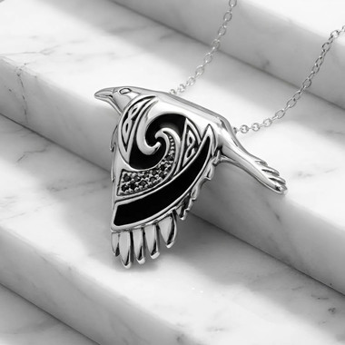 The Raven | Spirit Animal Pendant | Sterling Silver | Celtic Necklace The Raven | Spirit Animal Pendant | Sterling Silver | Celtic Necklace