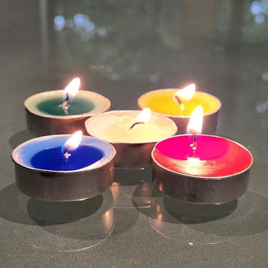 Elemental Glow Ghee Tealight Candle Gift Set | 5 Element Ritual Candles ...
