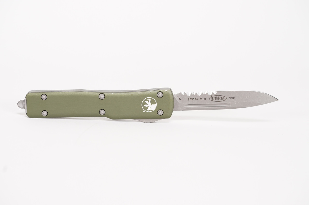 Microtech 148-11APOD UTX-70 Apocalyptic, OD Green Handles