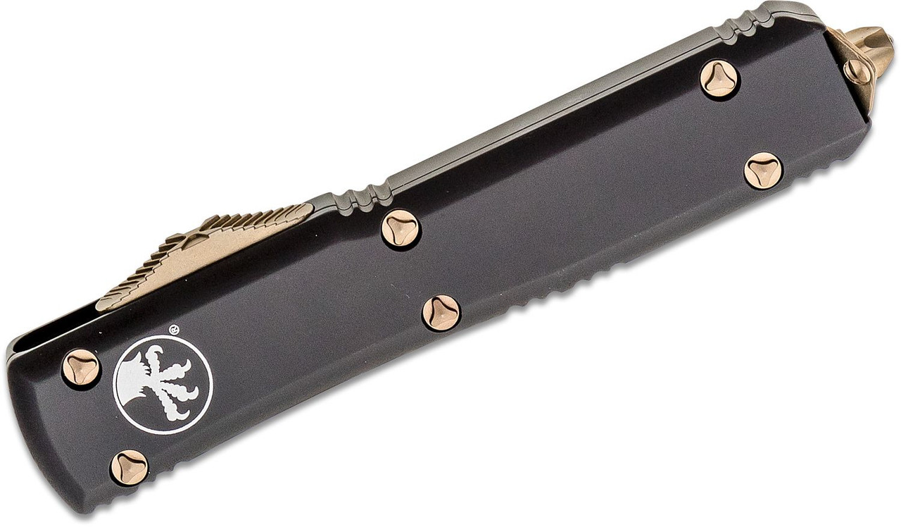 Microtech Ultratech Bronze Drop Point BLK Aluminum Handle