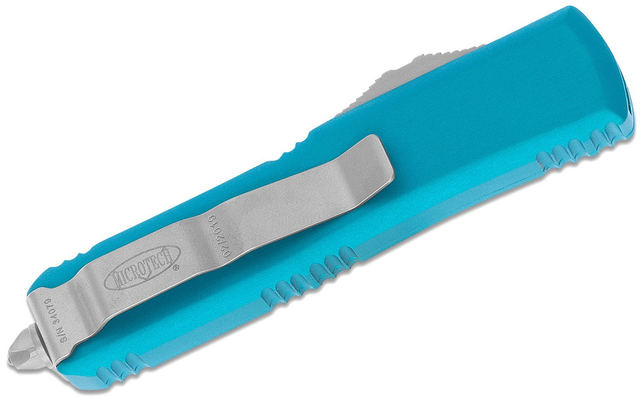 Microtech 233-10TQ UTX-85 Stonewashed, Turquoise Handles
