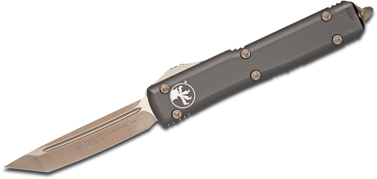 Microtech 123-13 Ultratech BRZ Tanto, Black Handles