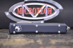 Microtech 121-4 Ultratech AUTO OTF Knife 3.46" Satin Plain Drop Point Blade, Black Aluminum Handles