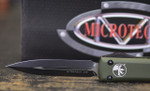 Microtech 122-1OD Ultratech AUTO OTF Knife 3.46" Black Double Edge Dagger Blade, OD Green Aluminum Handle
