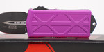 Microtech 157-1VI Exocet OTF Money Clip AUTO Knife 1.98" Black Double Edge Blade, Violet Aluminum Handles