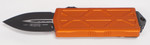 Microtech 157-1OR Exocet OTF Money Clip AUTO Knife 1.98" Black Double Edge Blade, Orange Aluminum Handles