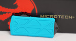 Microtech 157-1TQ Exocet OTF Money Clip AUTO Knife 1.98" Black Double Edge Blade, Turquoise Aluminum Handles