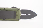 Microtech 157-1OD Exocet OTF Money Clip AUTO Knife 1.98" Black Double Edge Blade, OD Green Aluminum Handles