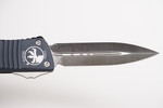 Microtech 142-4 Combat Troodon AUTO OTF Knife 3.75" Satin Plain Double Edge Dagger Blade, Aluminum Handle