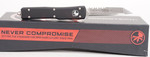Microtech 149-5 UTX-70 AUTO OTF Knife 2.41" Satin Tanto Partial Serrated Blade, Black Aluminum Handles