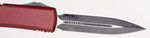 Microtech 122-1MR Ultratech AUTO OTF Knife 3.46" Black Double Edge Dagger Blade, Merlot Aluminum Handle