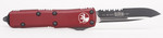 Microtech 231-2MR UTX-85 AUTO OTF Knife 3" Black Combo Blade, Merlot Aluminum Handles